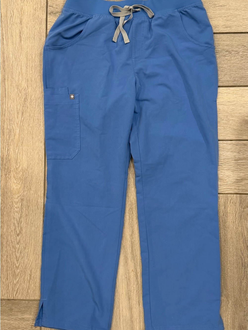 Figs Men's Royal Blue Cargo Scrub Pants with Drawstring